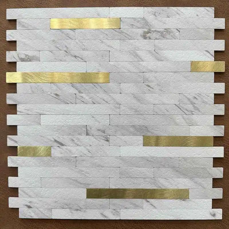 4pcs/lot Mosaic Wall Tile Peel And Stick Self Adhesive Waterproof Aluminum composite rectangle Kitchen Bath Tile Backsplash 118
