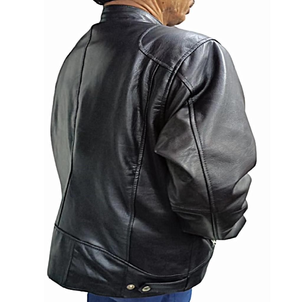 Men's Casual Black Leather Jacket | Motorcycle Jacket Leather | Biker Leather Jacket | Leather Bomber Jacket For Men | Men's Leather Jacket