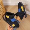 Fashion Women Winter Thickened Short Snow Boots Flat Round Toe Cotton Shoes Women Fashionable Comfortable Boots Women Zapatos De Mujer