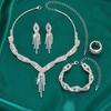 Rhinestone Tassel Wedding Bridal Accessories V-Necklace Rhinestone Jewelry Set  Wedding Party