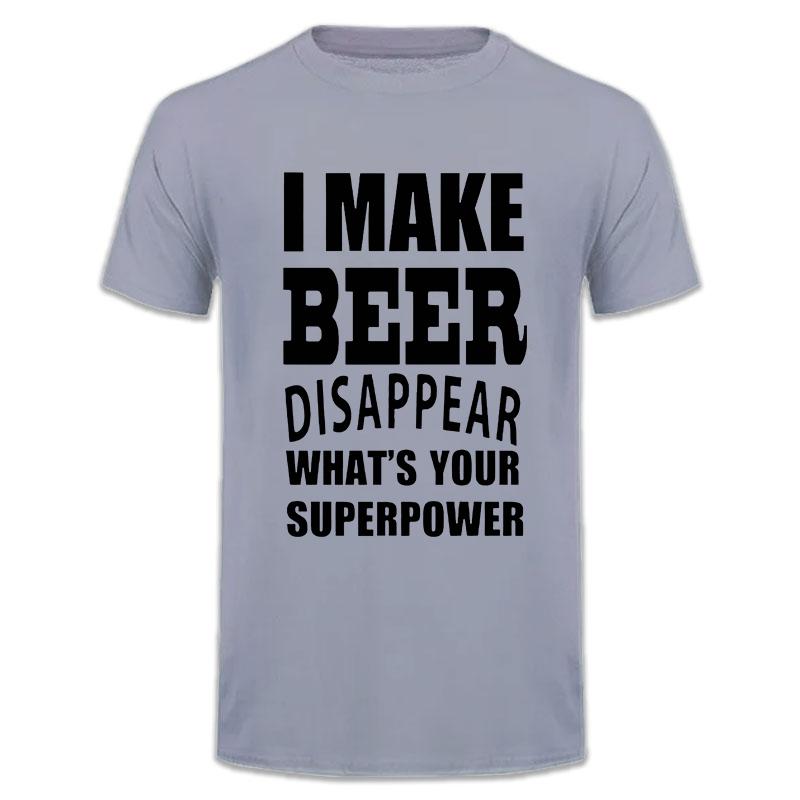 I Make Beer Disappear What Your Superpower T Shirt Funny Birthday Gift For Men Dad Grandad Short Sleeve