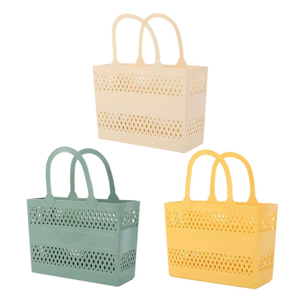 Shower Caddy Basket with Handles Portable Large Capacity Drainage Box Household Storage Basket for Camp Bathroom Beach Dorm Gym