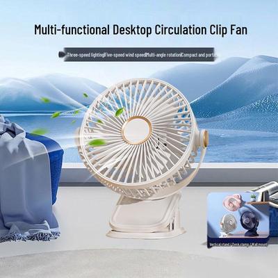 Portable Clip-On Fan for Outdoor Camping: Strong Wind, Summer Cooling Solution for Dorms and Households.