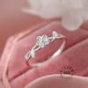 Xiaomi 925 Sterling Silver Rings For Women Geometric Fine Jewelry Finger Adjustable Plant Leaf Star Zircon Ring For Party Birthday Gift