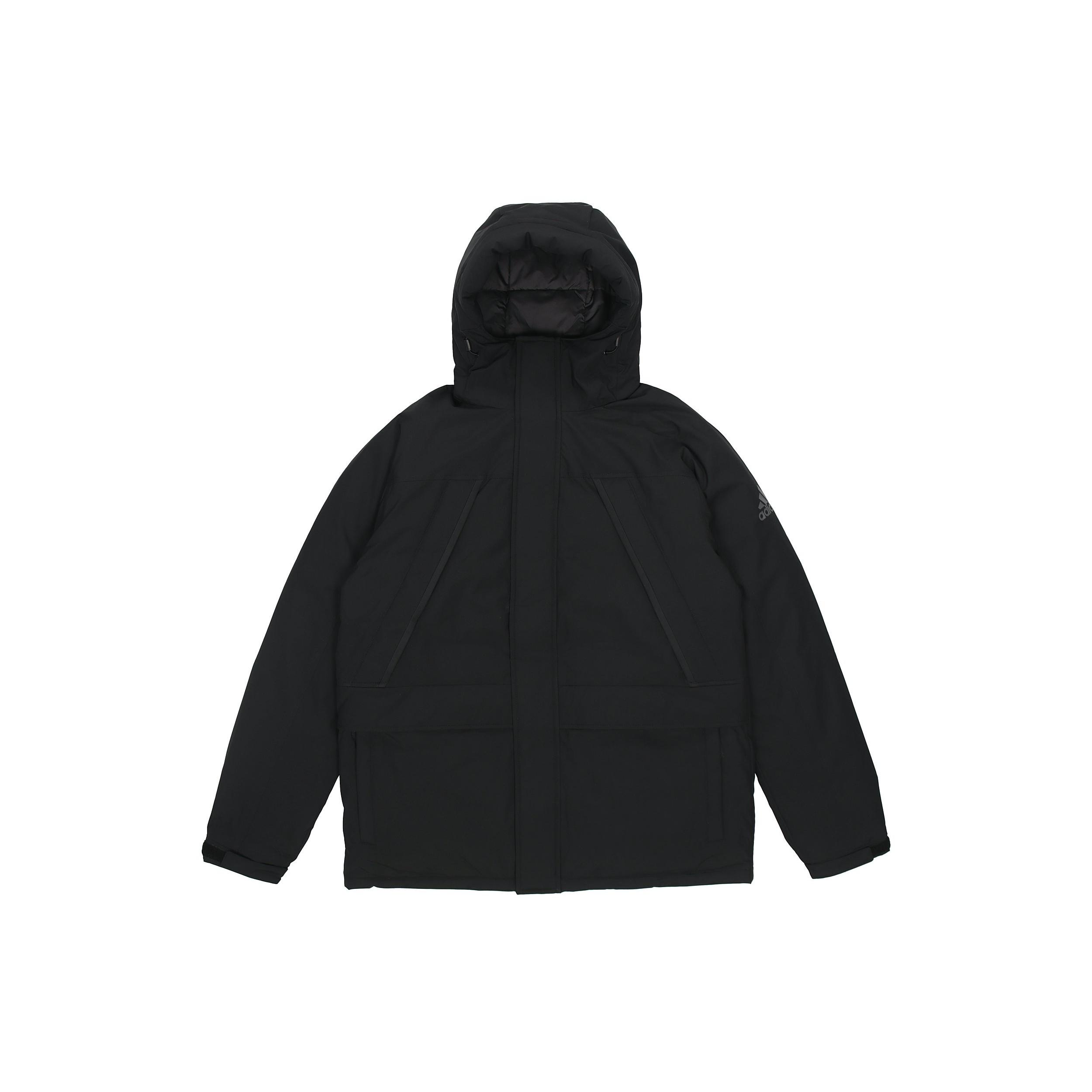 adidas Stay Warm Outdoor Sports Zipper hooded down Jacket Black Men s GK0667 XS