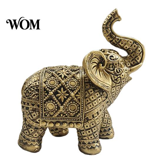 Feng Shui Ornaments Elephant Figurine, Luck Charm Sculpture, Versatile Indoor Outdoor Decor for Entryway Interior Ornament Car Tabletop Living