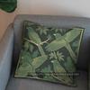 2D Exquisite Green Birds Pattern Throw Pillow Pattern Cushion Cover Suitable For Sofa Bedroom Car Pillow Cover
