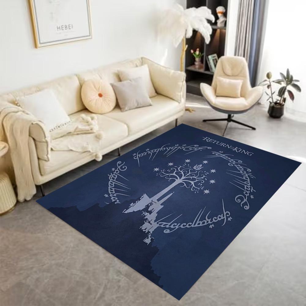 Lord Rings Symbol Carpet Design for Hallway Balcony Entryway Playrooms Antislip Carpet Office Home Decor Wedding Party Gift