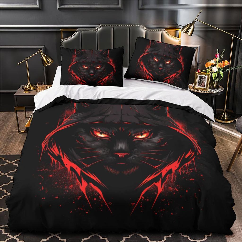3D Lightweight and Soft Animal Bedding Set, Single Bed, Double Bed, Duvet Cover, Pillowcase, 2/3pcs, Men's Teens, Full Size Cover, Birthday Gift