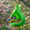Plastic Bird Feeder House Raindrop Shaped Feeding Station Rainproof Bird Habitat  Outdoor