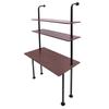 3-tier Design Wall Mounted Desk, Wall Mount Computer Writing Table, Wall Organizer  Iron, Eco-board for Homes, Offices, Entrance