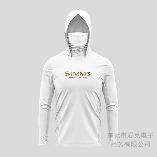 SIMMS Fishing Suit Fly Fishing Luya Hoodie Summer Men's Long Sleeve Sunscreen Clothing Hooded Mask Quick Drying Breathable