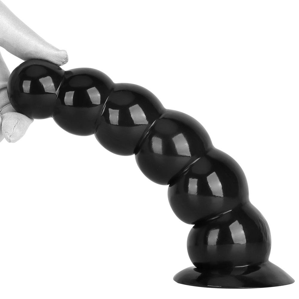 Gode en PVC noir avec ventouse, plug anal, masturbateur, jouet sexuel, sangle sur pénis, grosse bite, fisting