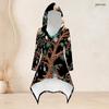Women Plus Size Floral Printed Hooded Long Sleeve High Low Top Fitted Pants Two Piece Set