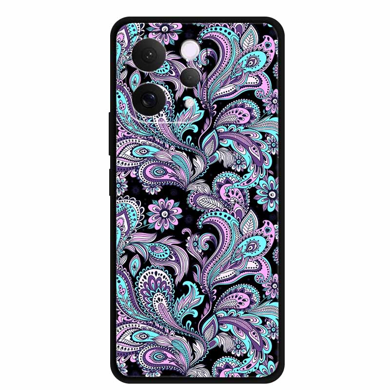 Coque For Vivo S50 V2528A Case 6.59" Black Silicone Case Cartoon Cat Shockproof Soft Back Cover For Vivo S50 5G 2025 Phone Case