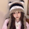 Cute cat ear warm hat autumn and winter new plush hat autumn and winter women's ear protection hat thickened to show the face small cold hat