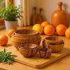 Durable Wooden Salad Bowl Cutlery Holder with Storage Practical for Kitchen Table Large Capacity Home Dining