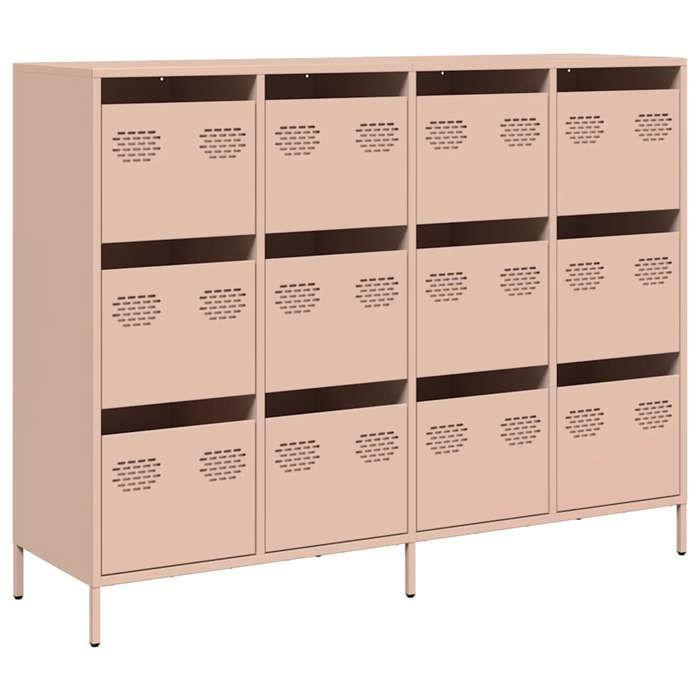 VidaXL Buffet Pink 135x39x103,5 Cm Cold-rolled Steel, Storage Furniture, Kitchen Storage Furniture, Furniture of 3307174