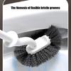 Bathroom Cleaning Brush and Stand Set for Stubborn Grimes Removal Curved Design Detachable Handle Toilet Bowl Scrubber