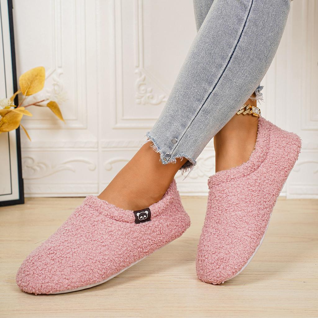 Plush Teddy Bear Slippers, Non Slip Sole, Comfortable and Warm Casual Shoes for All Seasons, Men's and Women's Home Slippers