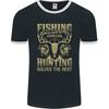 Fischen & Jagen Fischer Jäger Lustiges Herren Ringer T-Shirt FotL