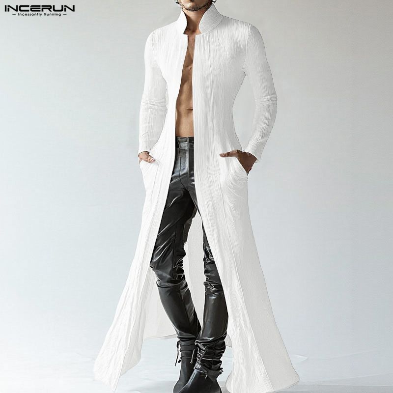 INCERUN Ανδρικές Πλεκτές Ζακέτες Κοντομάνικες με Όψη Υφής