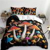 Mushroom Plant Three-Piece Quilt Cover 3D Digital Printing Quilt Cover Bedding Home Textiles