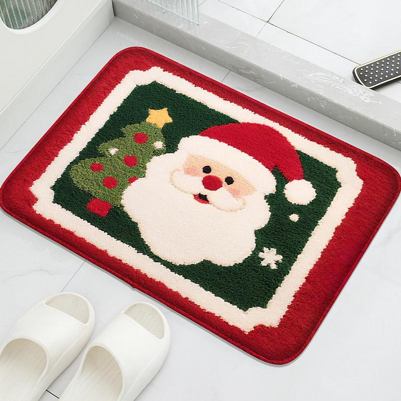 Summer Snowman Floor Mat Home Absorbent Foot Mat Modern Decor Bedroom Door Mat Soft Comfortable