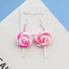 New European and American Fashion Earrings, Simulated Food and Play Lollipop Pendant Earrings, Fun DIY Necklace Set