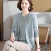 Mom's Spring Knit Two-Piece Set: Stylish Cardigan Jacket for Middle-Aged & Elderly Women