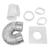 Dryer Vent Wall Plate Elbow Kit 4in 90 Degree All in One Connector Hose Set for Tight Space Secure Seal to Prevent Leaks