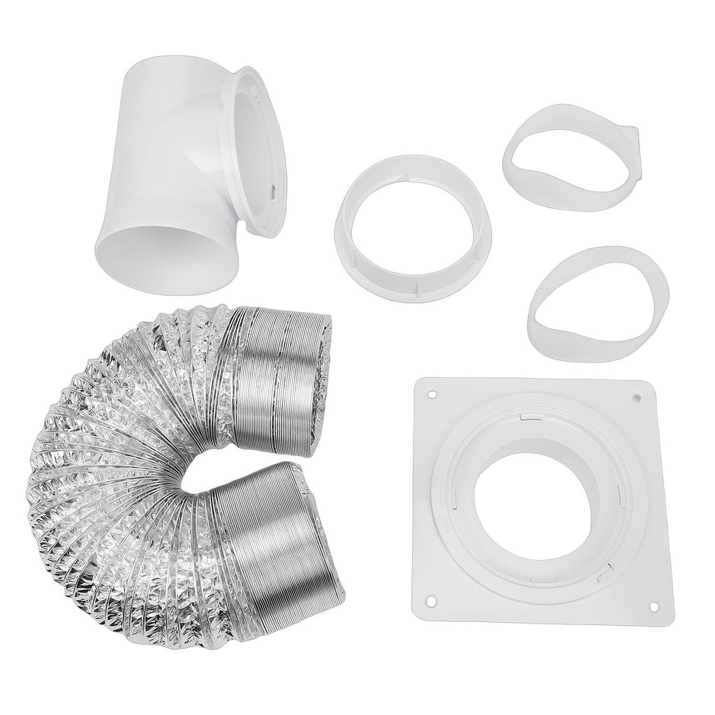 Dryer Vent Wall Plate Elbow Kit 4in 90 Degree All in One Connector Hose Set for Tight Space Secure Seal to Prevent Leaks