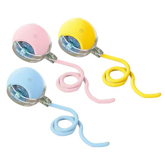 Interactive Cat Ball 3 Modes Automatic Rolling Ball with Rope Fast Charging Cat Safe Self-Entertainment Toy for Cats And Small Dogs