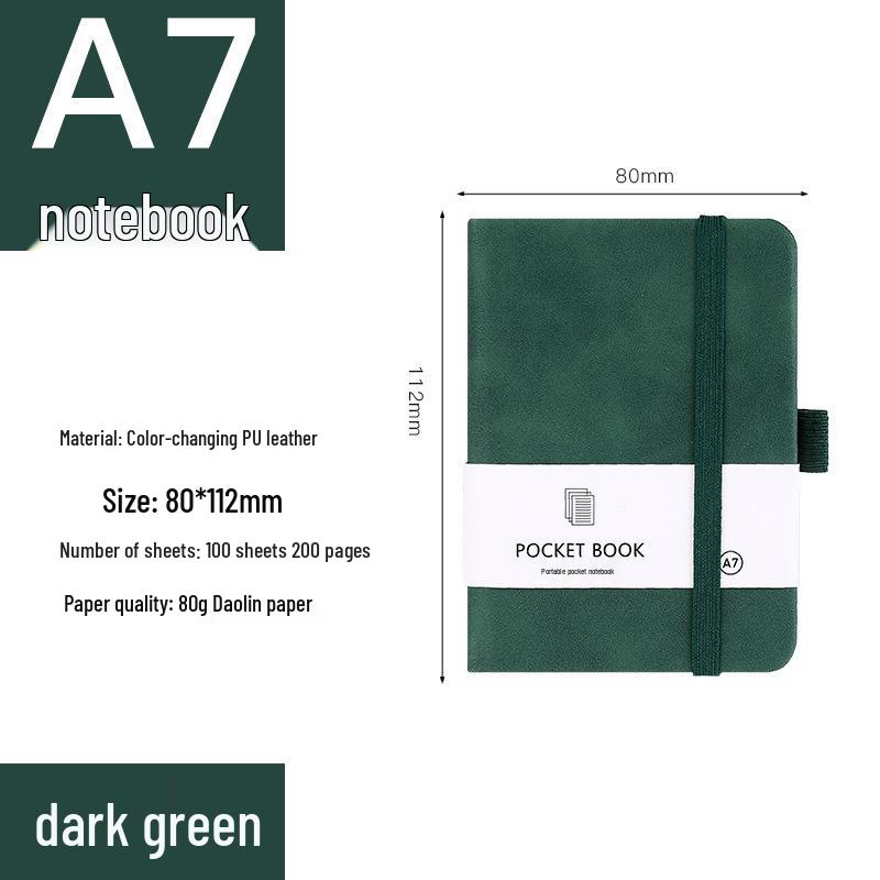 Custom Logo A6 Binding Strap Notebook - Portable Business Pocket Diary