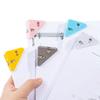30Pcs Transparent Triangle Corner Clips Plastic Colored Paper Clamps For Office School Test Document Organizing File Fixed Clips