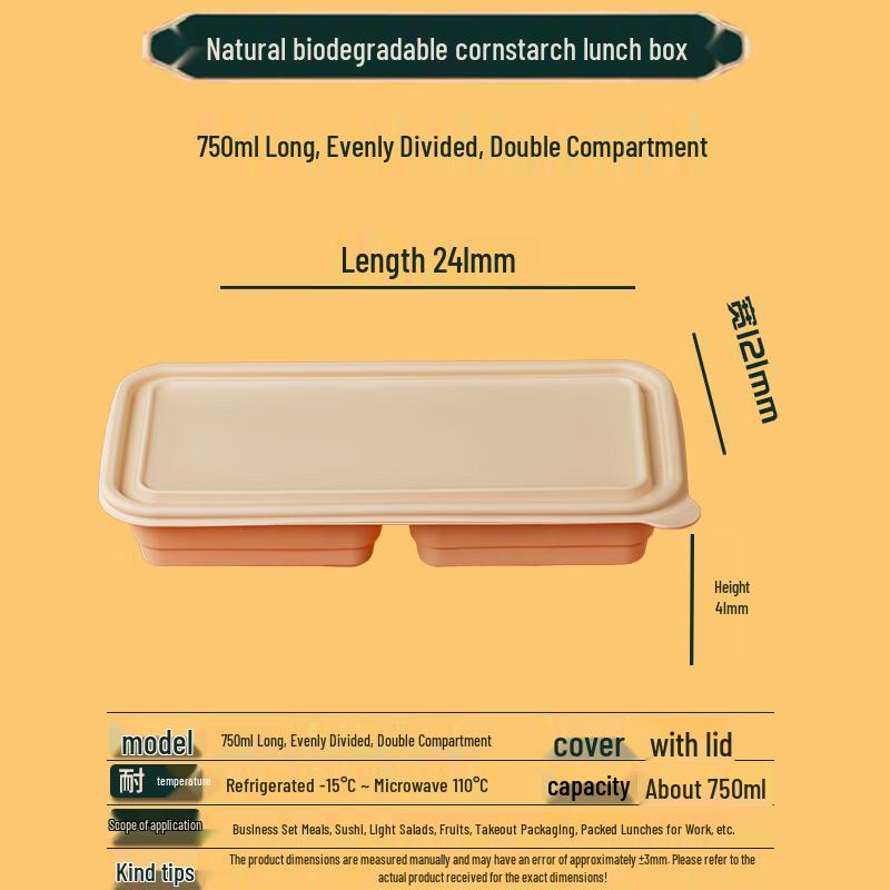 Disposable Eco-Friendly Corn Starch Lunch Box