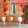 Flat Printing Curtains Without Rod Heartful Glow Holiday Versatile Fabric Gifts Perfect Curtain Set Of 2 Minimalist Made Polyester Washable