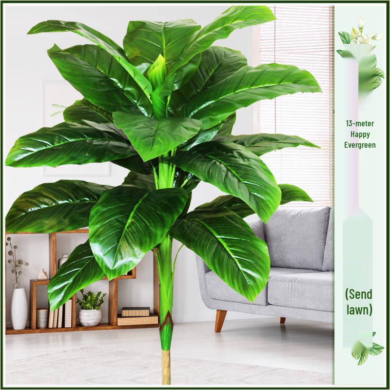 Large Indoor Evergreen Bonsai: Fake Plastic Tree Decor for Living Room.