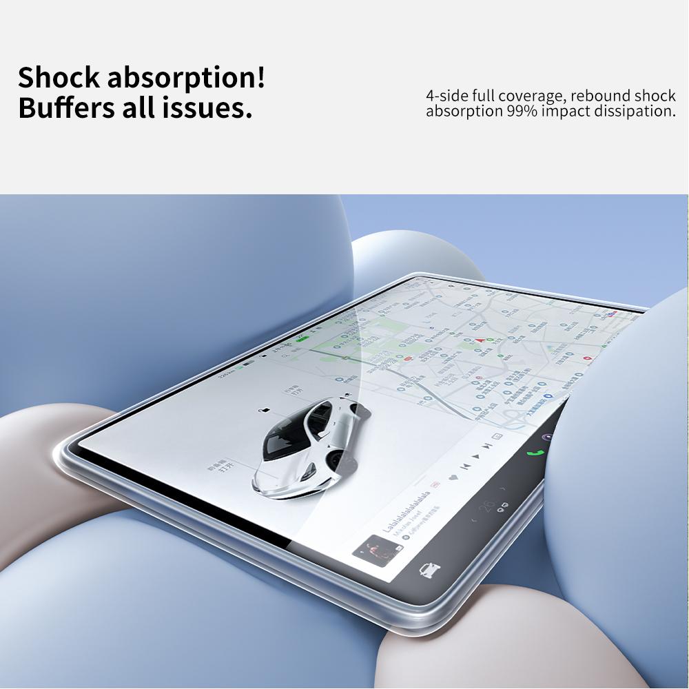 YZ For Tesla Model 3 Y 2019-2025 Full Coverage Anti-Scratch Display Frame Protective Cover Center Console Decoration Accessorie