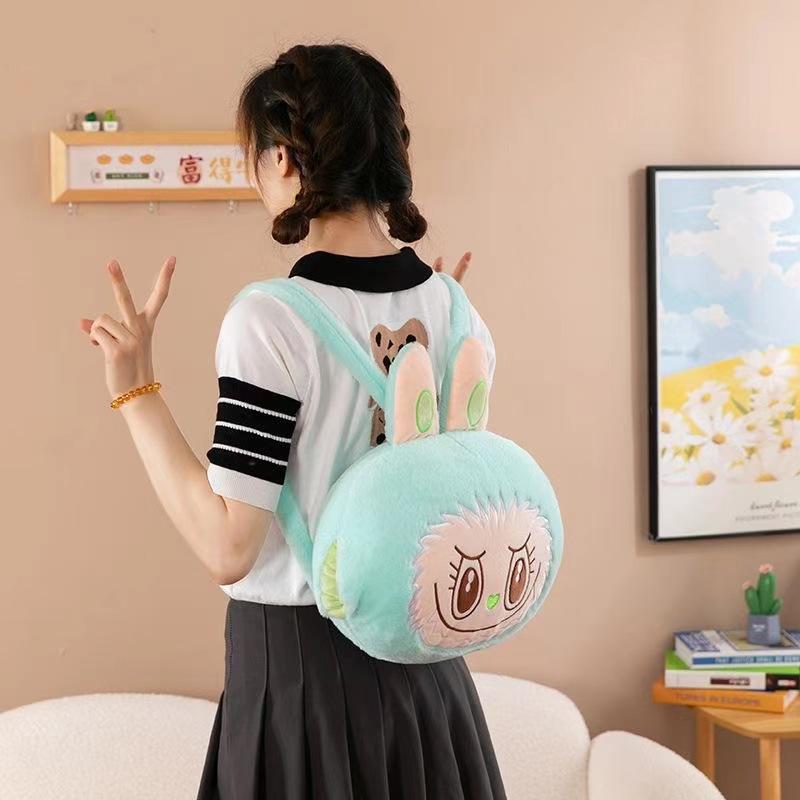 New Matte Labubu Fabric Pillow, Quilt, Air Conditioner Blanket, Car Cushion, Backpack, Hand-held Car Blanket
