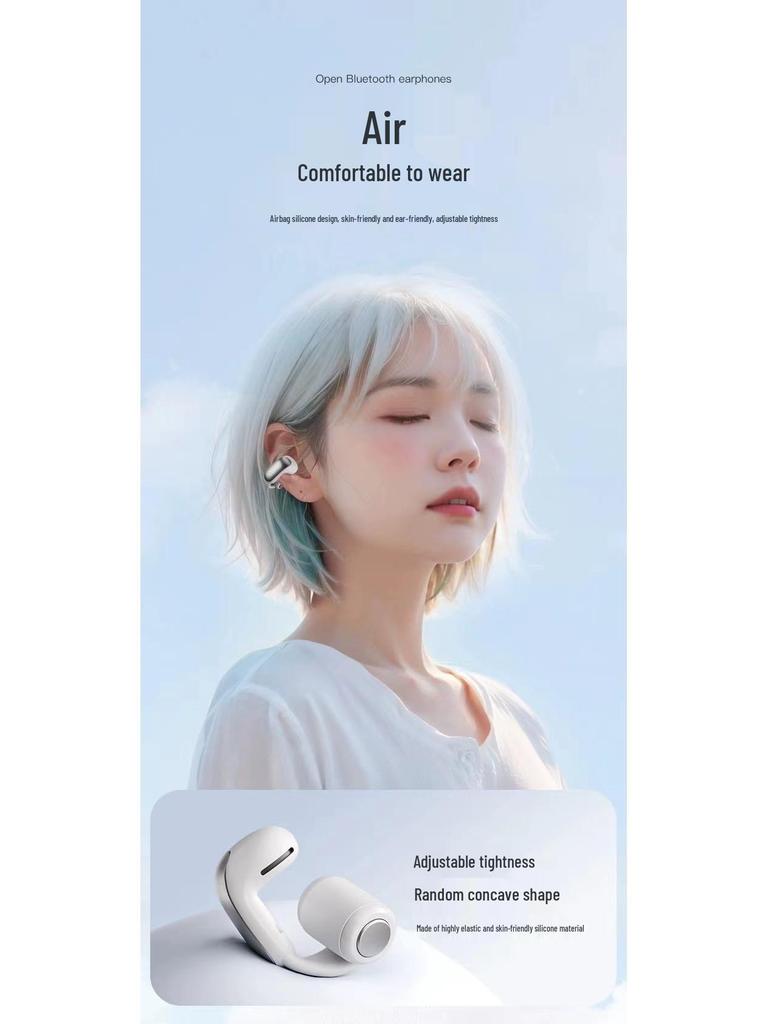 CBC Bluetooth Earphones: Clip-on, Bone Conduction, Noise-Cancelling, Long Battery, Comfortable & Wireless
