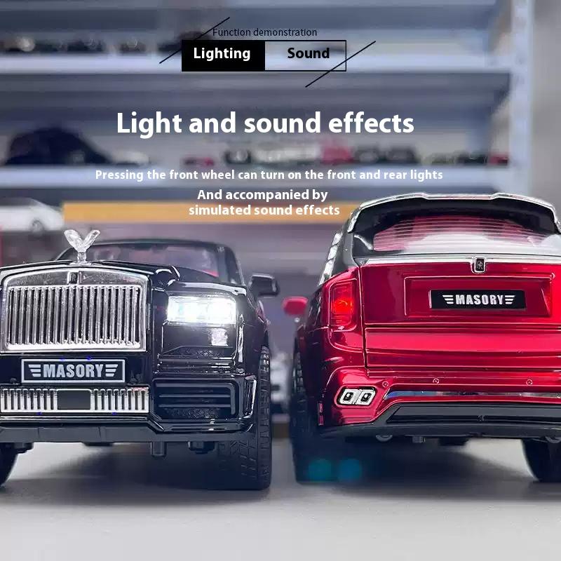1/24 Rolls-Royce Cullinan Automobile Model Metal Die Cast Simulation Sound Light Boy Birthday Gift Ornament Halloween Toys