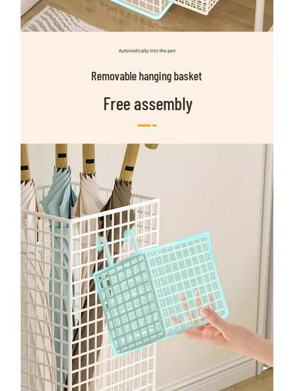 Umbrella Stand: Household & Commercial Storage Rack with Hanging and Draining Feature for Doorways