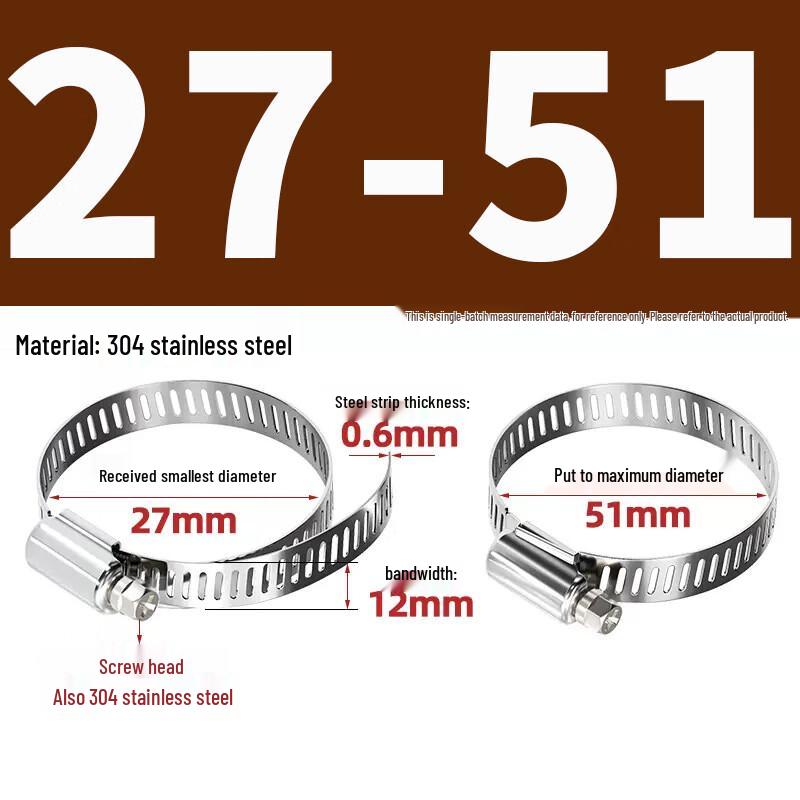304 Stainless Steel Adjustable Hose Clamps