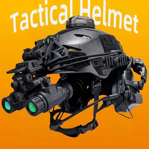 Tactical Airsoft Helmet Set, Comfortable Adjustable Helmet, Headset, PVS31 Dummy, L4G24 NVG Mount, Signal Lights, for Airsoft, Cosplay, and CS Games (