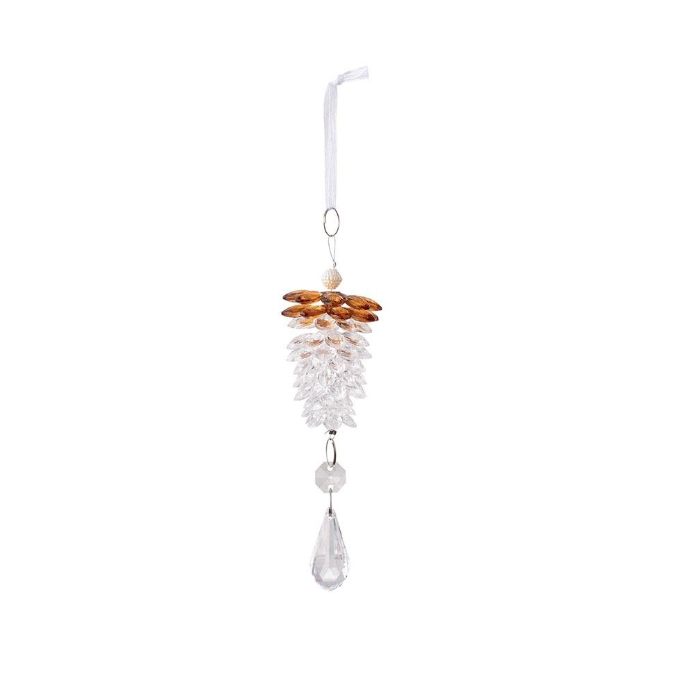 Transparent Hanging Pinecone Ornament Simulated Christmas Tree Decoration Window Hanging