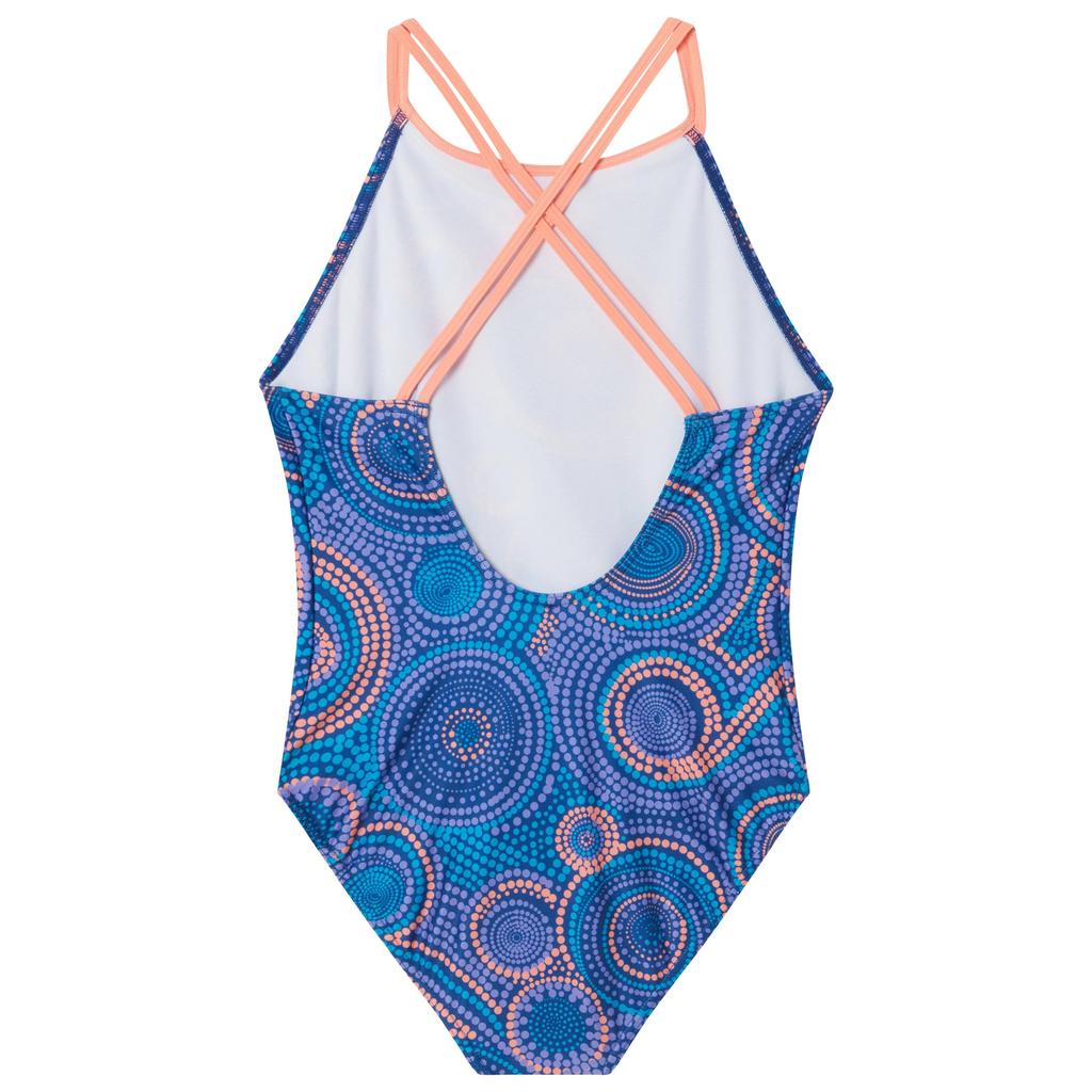 Speedo Girls All-Over Print Dual Thinstrap One Piece Swimsuit