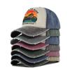 Fashion Motorcycle Baseball Caps for Men Women Retro Printed Caps Cotton Sponge Truck Caps Men's Washed Old Sun Hat Casquette