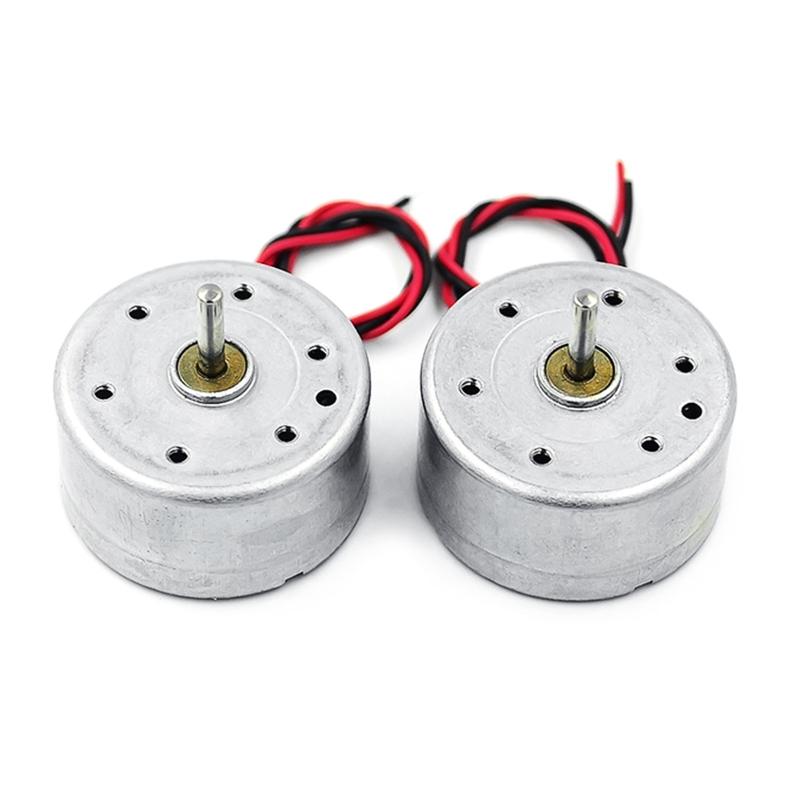 RF300 Round Mini Electric Motor Super Quiet Motor DC1.5V 3V 4.5V 5V 6V Fast Speed Motor 2mm Shaft for Solar Panel