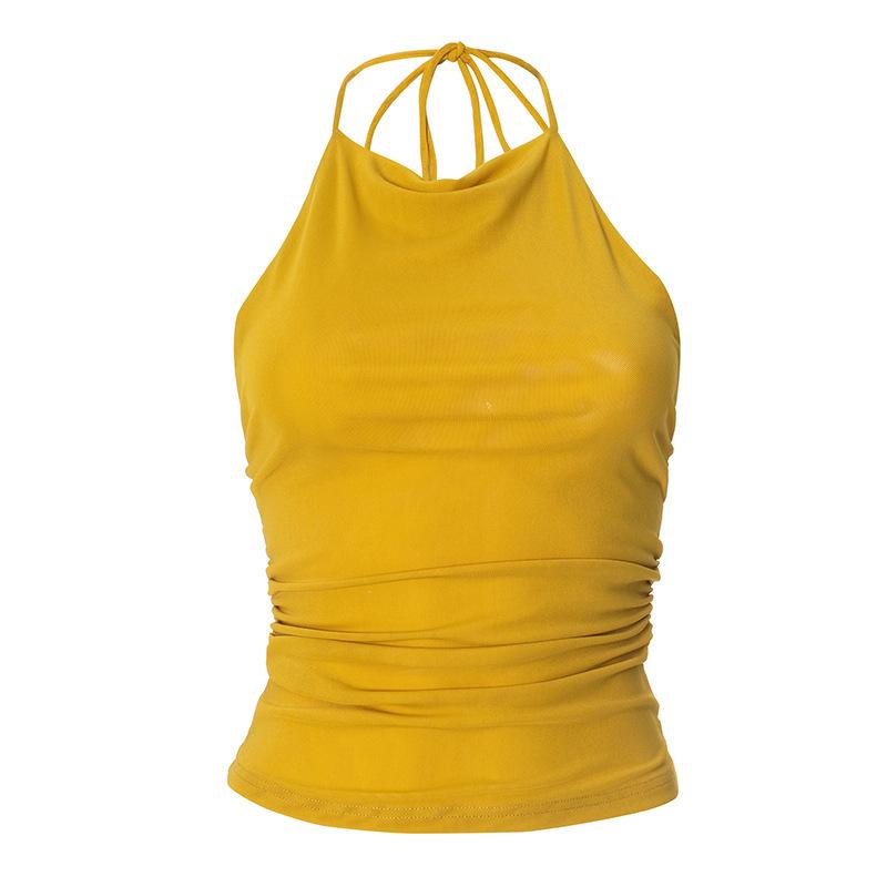 Avrupa Kadın İlkbahar/Yaz Seksi Arkası Açık File Askılı Üst